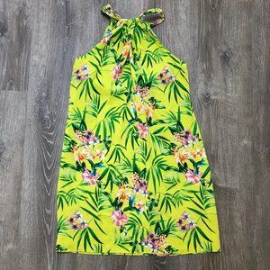 Tommy Bahama Tropical Floral Linen Halter Dress